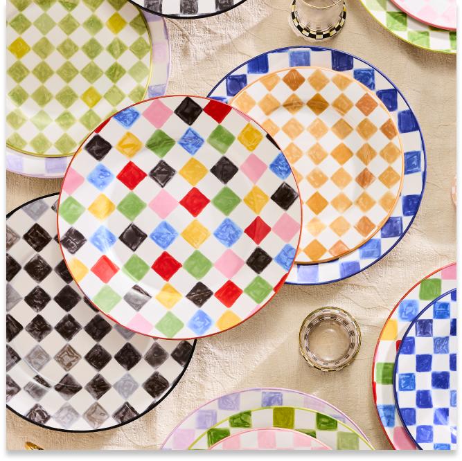 New stoneware check in all colors